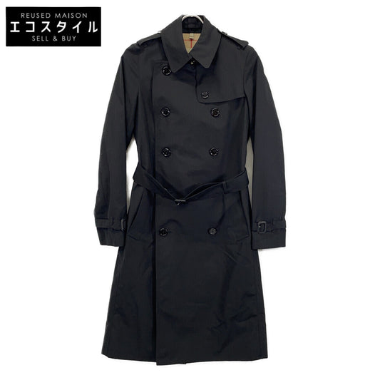 Burberry LONDON Burberry London Black Nova Check Lining Belted Trench Coat Coat