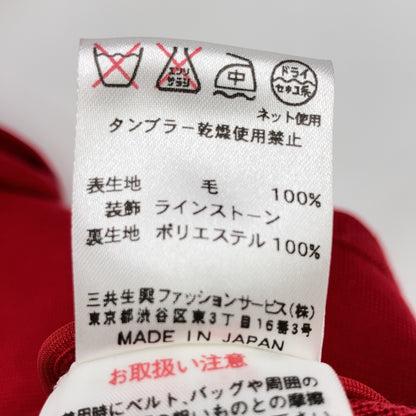赤 ﾉｰｶﾗｰ ｼﾞｬｰｼﾞｰ ｼﾞｬｹｯﾄ ジャケット 40 レディース