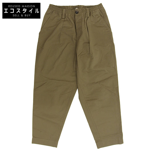 MARNI Excellent condition cotton gabardine shirring 1P tapered pants Bottoms Men's Khaki 44 PUMU0017A4 Made in 2024 Bottoms