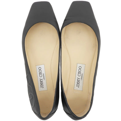 Leather Side Logo Flat Shoes Women's Black 36 764391 Shoes 36 Women's