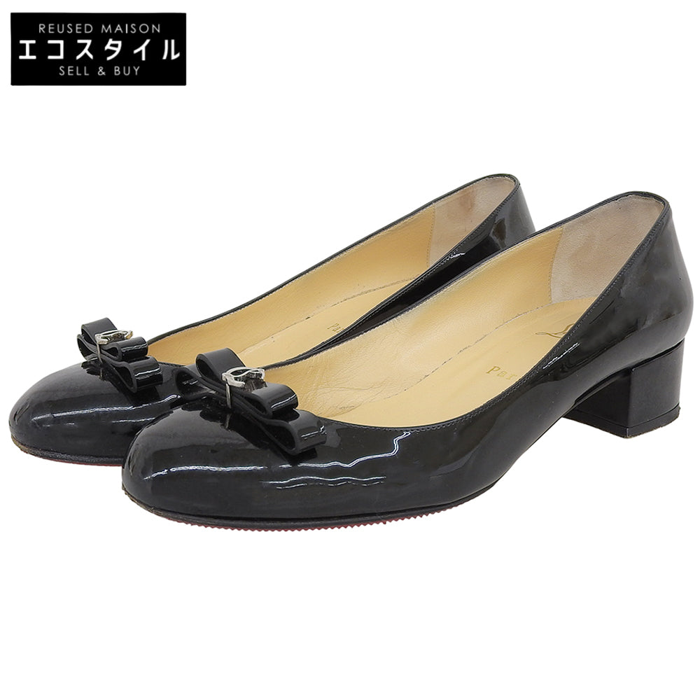 Christian Louboutin 克里斯提·鲁布托 专利 MARCIA NODO 圆头 高跟鞋 女士 黑色 37 1/2 鞋子