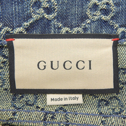 GUCCI GG Denim Skirt Women's Blue Yellow 38 678789 Skirt (As Good As New)