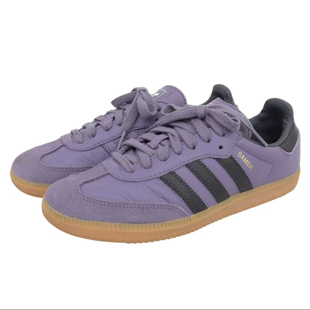 adidas アディダス 美品 サンバ オリジナル スニーカー シューズ レディース バイオレット 23.5cm IE7012 シューズ