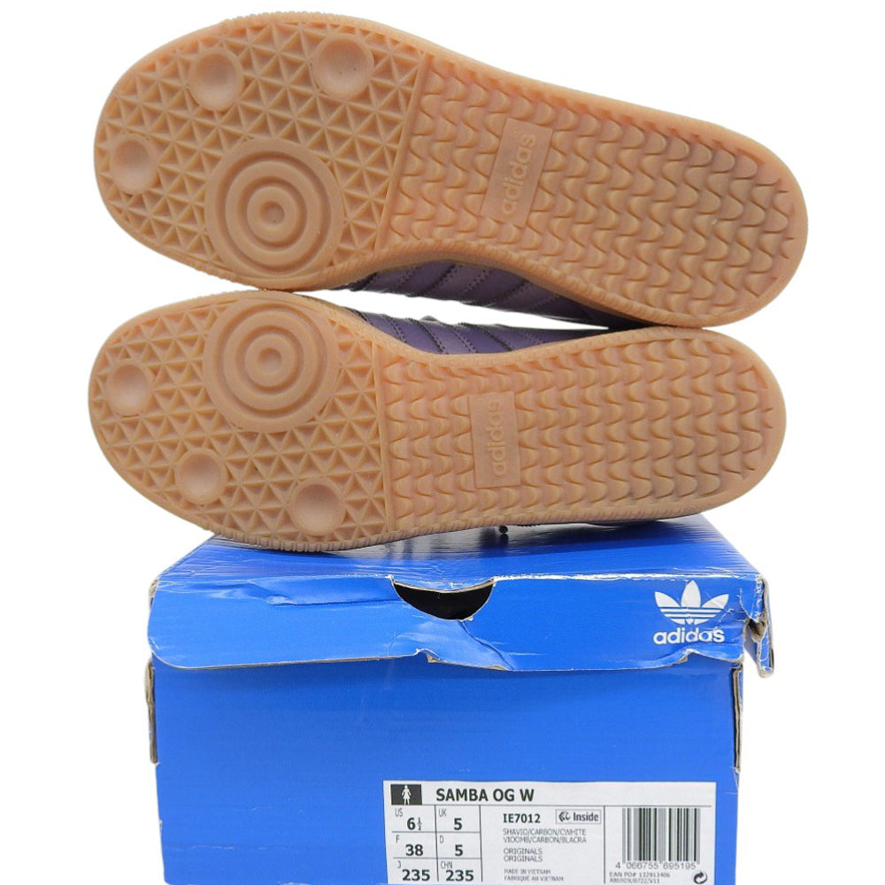 adidas アディダス 美品 サンバ オリジナル スニーカー シューズ レディース バイオレット 23.5cm IE7012 シューズ