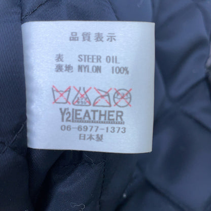 黑色 TB-136 麂皮绒×皮革 罗纹夹克 夹克 36 男士