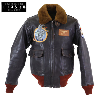 BR80094 Goat Leather Custom Patch G-1 Flight Jacket 38 Men's