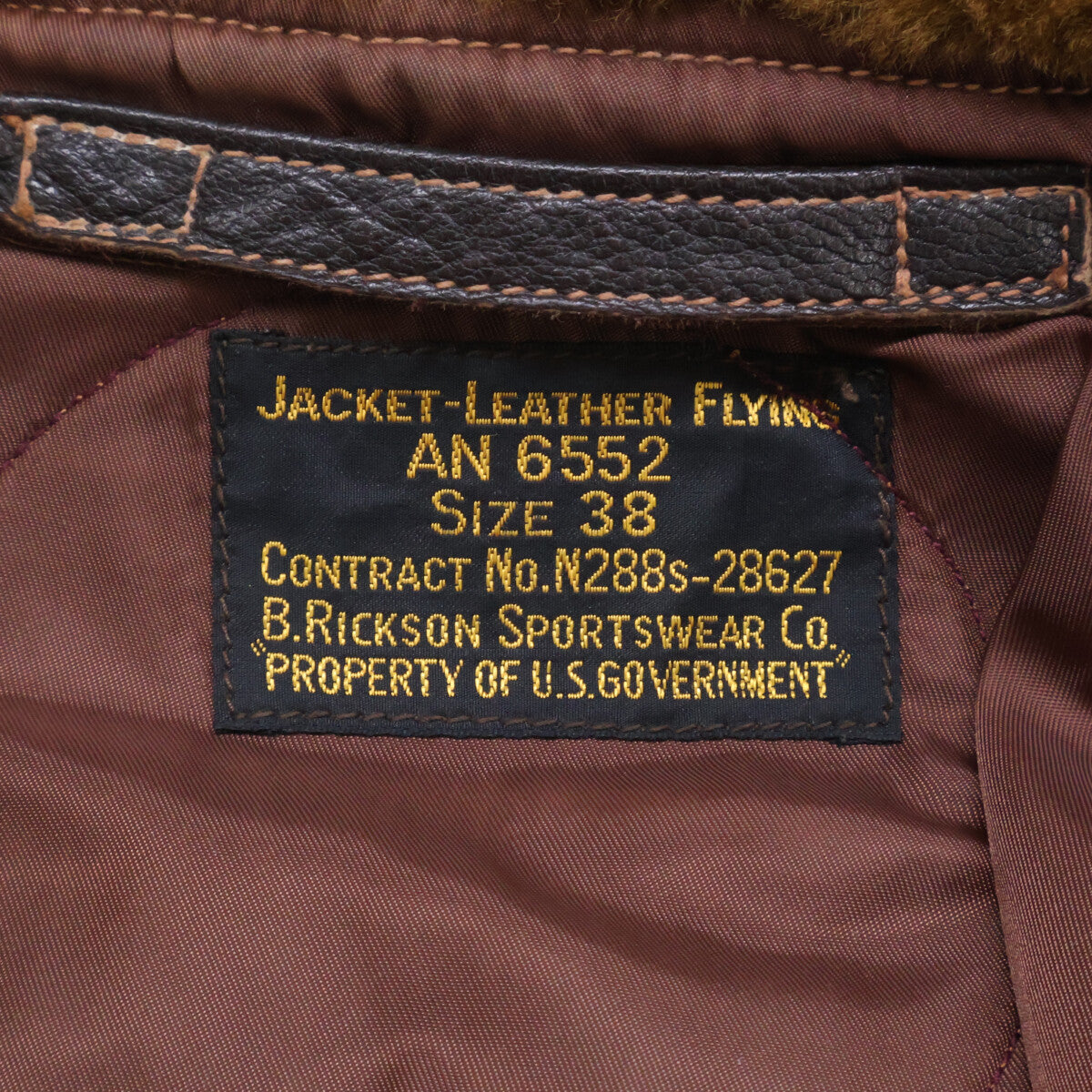 BR80094 Goat Leather Custom Patch G-1 Flight Jacket 38 Men's