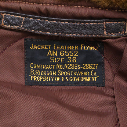 BR80094 Goat Leather Custom Patch G-1 Flight Jacket 38 Men's