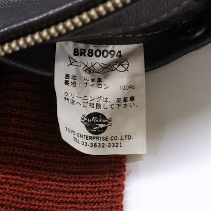 BR80094 Goat Leather Custom Patch G-1 Flight Jacket 38 Men's