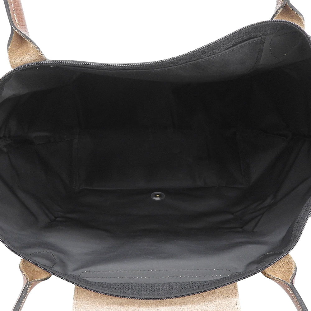 Longchamp ロンシャン ル プリアージュ トートバッグ ワンショルダー レディース ブラック×ブラウン トートバッグ
