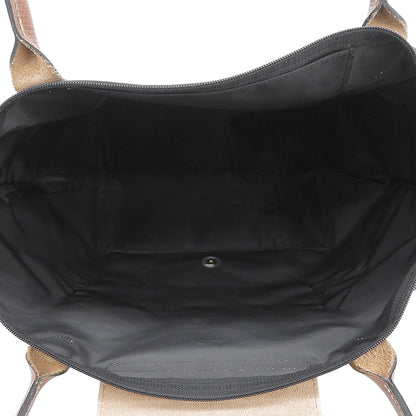 Longchamp ロンシャン ル プリアージュ トートバッグ ワンショルダー レディース ブラック×ブラウン トートバッグ