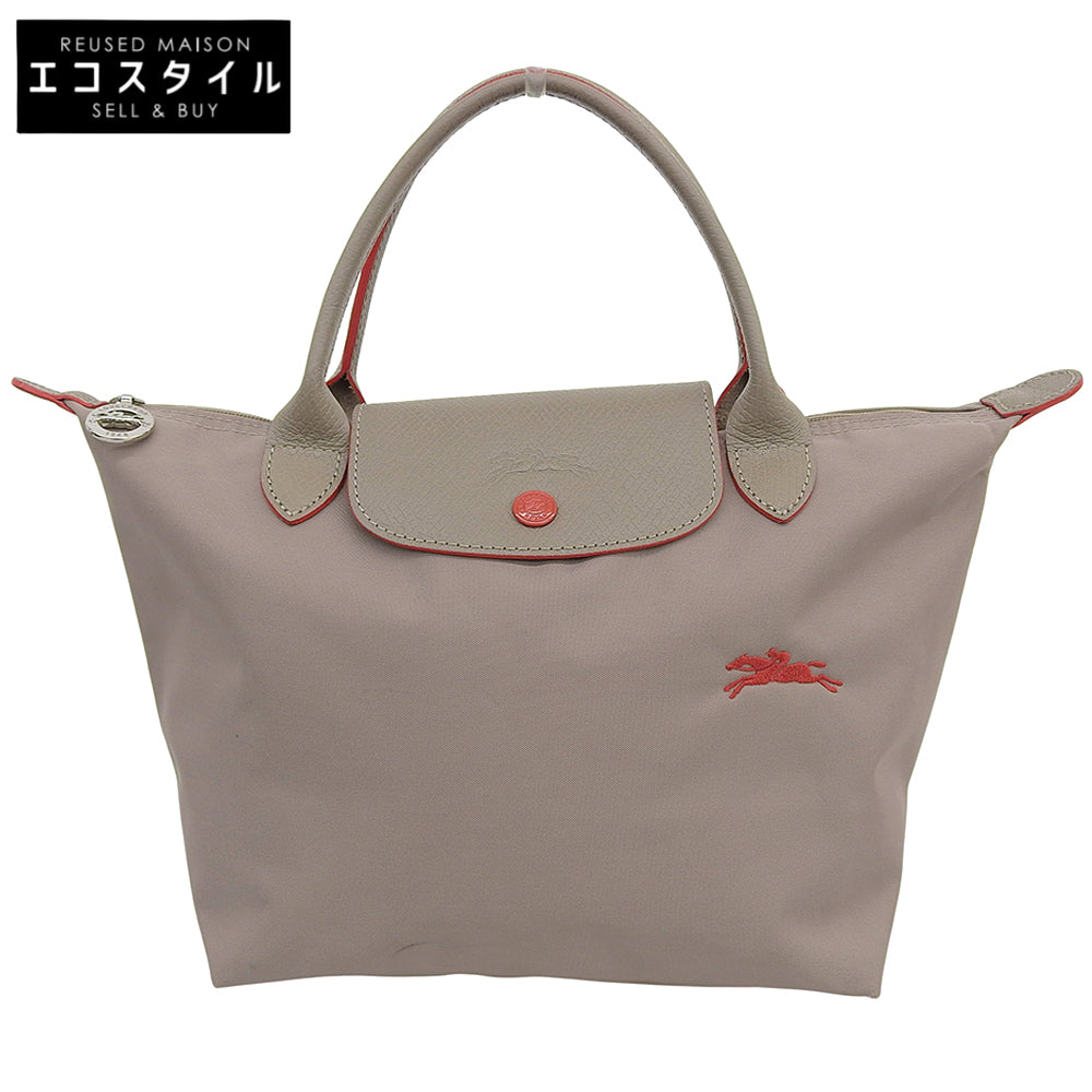 Longchamp ロンシャン ル プリアージュ オリジナル S トップハンドルバッグ ハンドバッグ レディース ブラウン×レッド ハンドバッグ