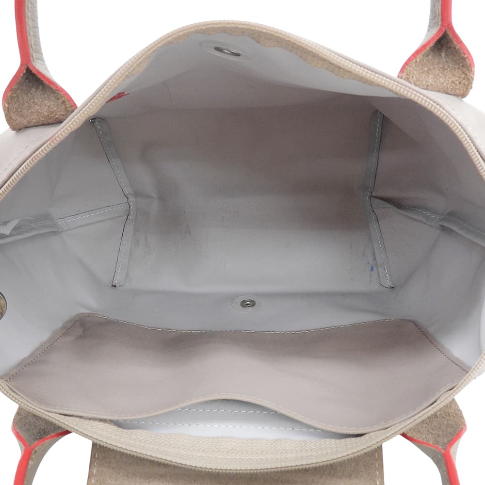 Longchamp ロンシャン ル プリアージュ オリジナル S トップハンドルバッグ ハンドバッグ レディース ブラウン×レッド ハンドバッグ