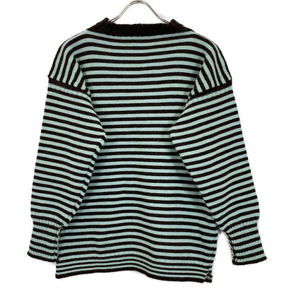 Le Tricoteur ル トリコチュール GARDEN MINT×CHESTNUT ウール100 TRADITIONAL GUERNSEY SWEATER トップス
