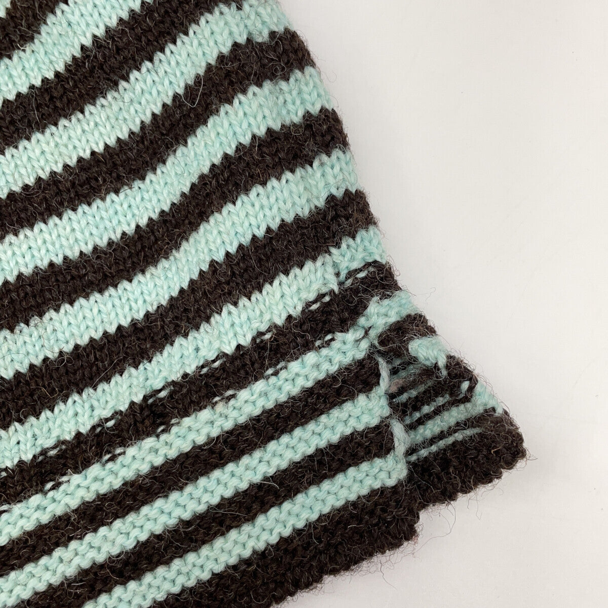 Le Tricoteur ル トリコチュール GARDEN MINT×CHESTNUT ウール100 TRADITIONAL GUERNSEY SWEATER トップス