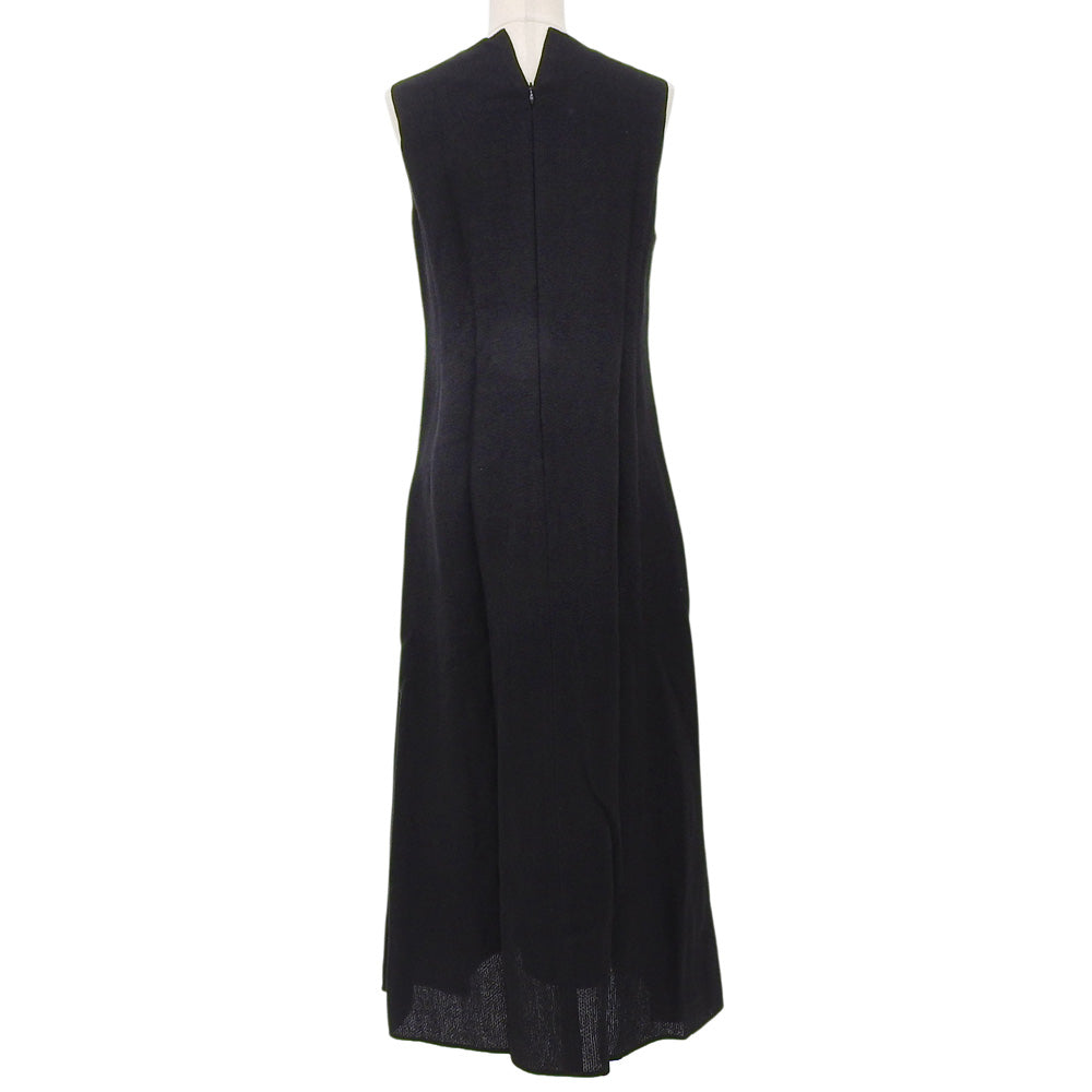 Demi-Luxe BEAMS デミルクスビームス 新品同様 リネン ノースリーブ ワンピース レディース ブラック 38 64-26-2569-002 ワンピース 38