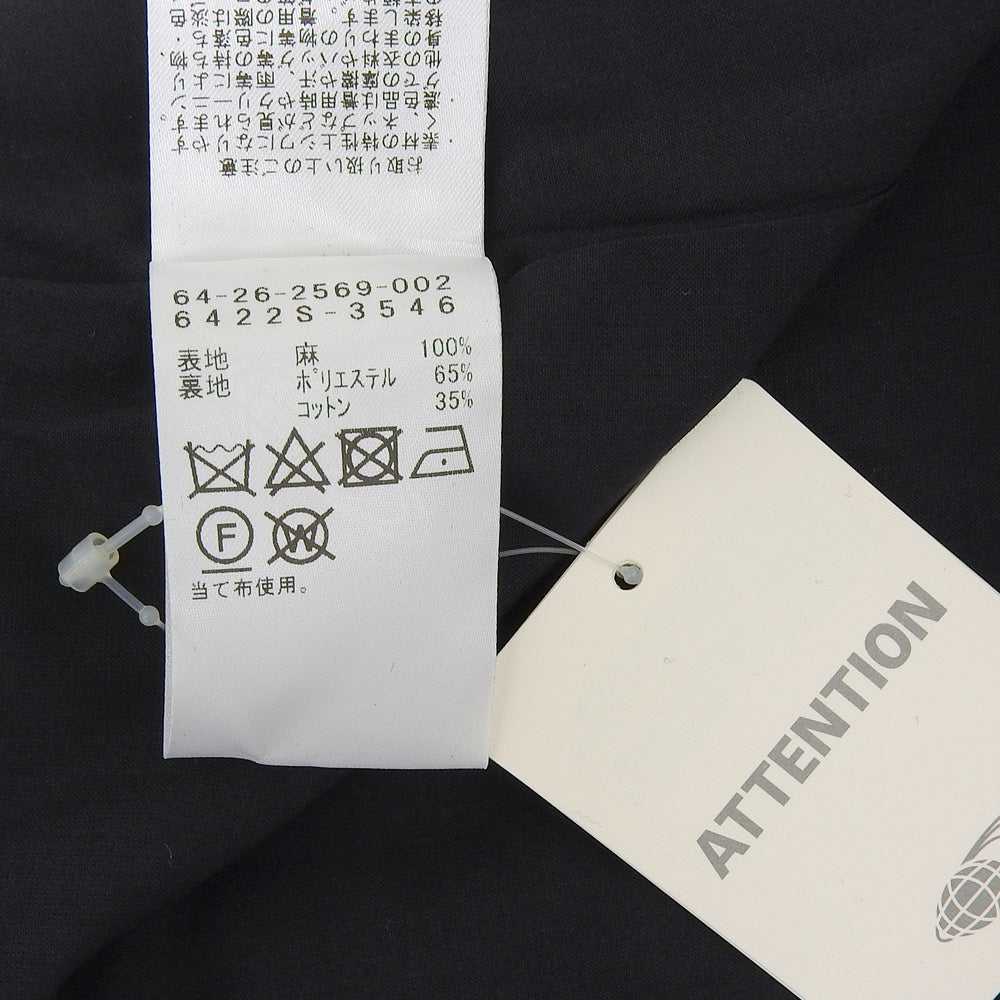 Demi-Luxe BEAMS デミルクスビームス 新品同様 リネン ノースリーブ ワンピース レディース ブラック 38 64-26-2569-002 ワンピース 38