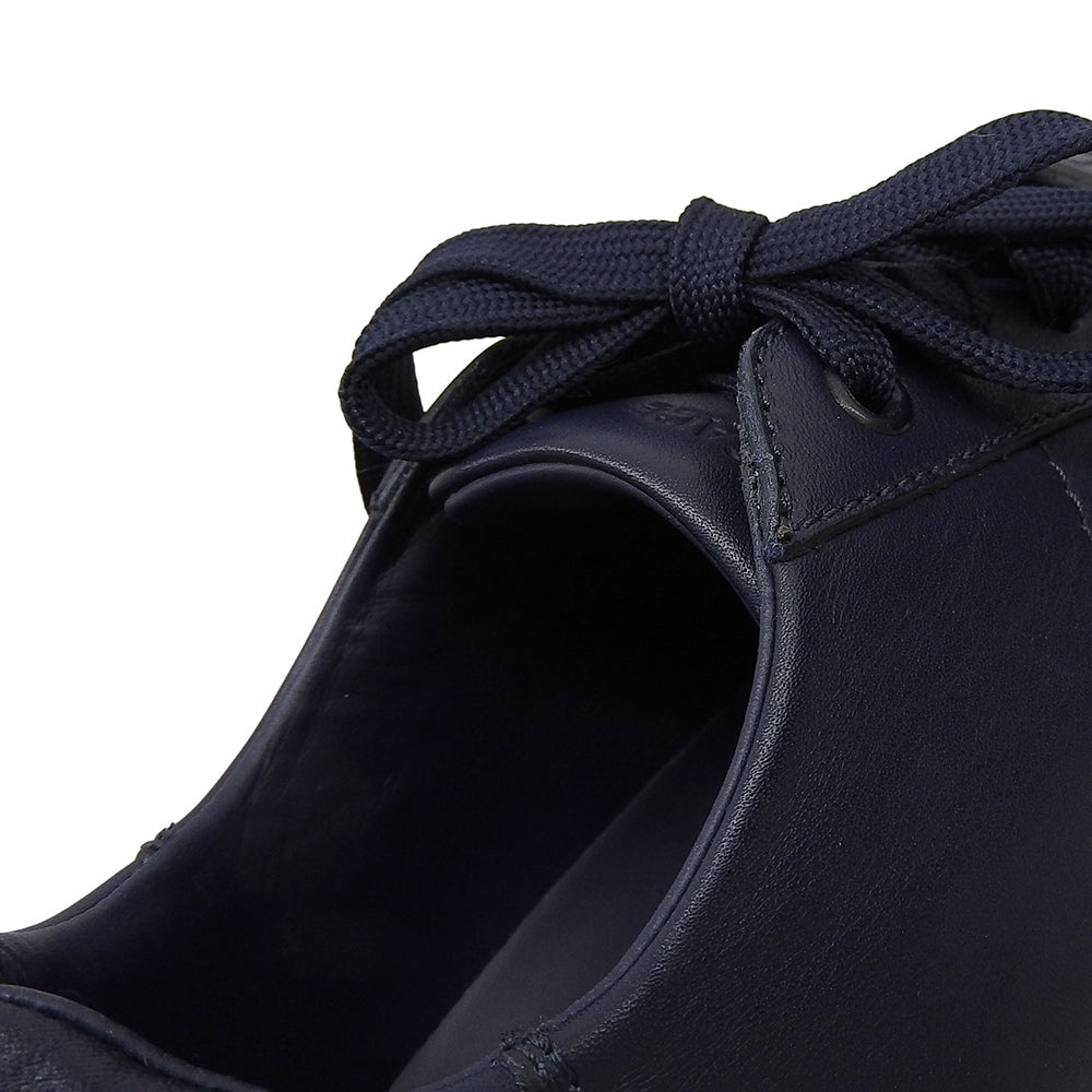 Versace ヴェルサーチ 美品 レザー ベルクロ付きスニーカー シューズ メンズ ネイビー 26.7cm シューズ 40