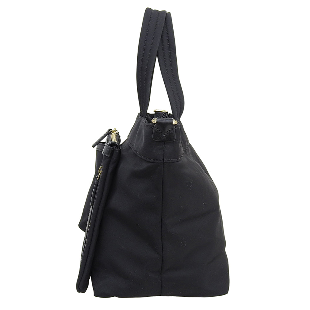 Anya Hindmarch アニヤ ハインドマーチ 美品 ミニマルチポケットトート ハンドバッグ ショルダーバッグ レディース ブラック ハンドバッグ