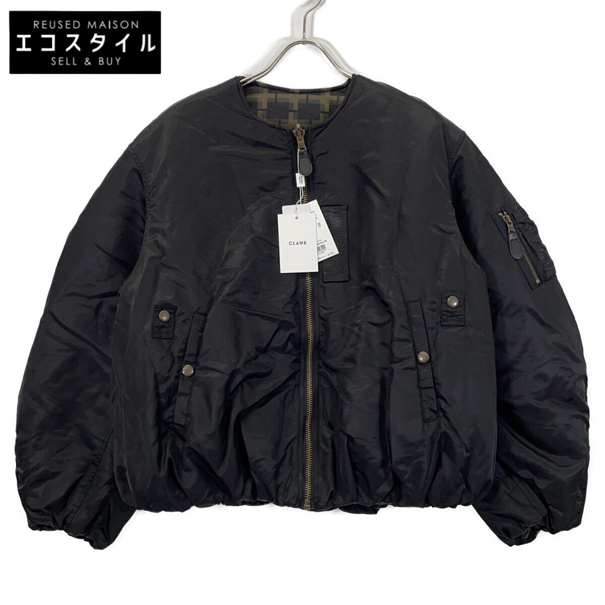 CLANE クラネ 黑色 19101-0052 双面 MA-1 夹克 M