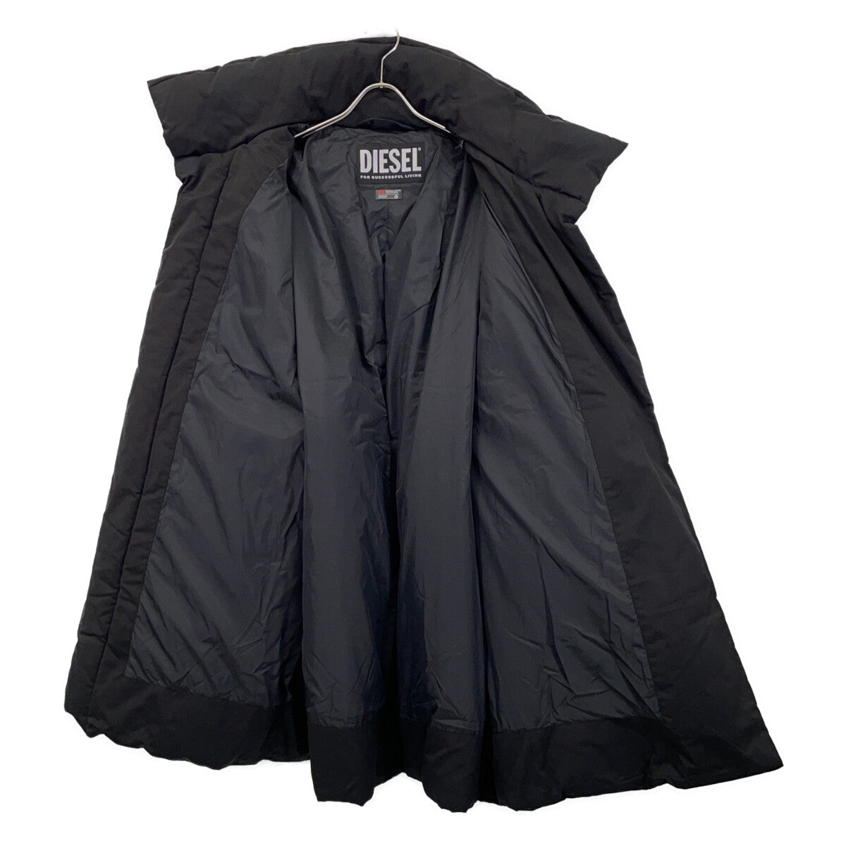 DIESEL ディーゼル ブラック W-THEA パデットロングジャケット ジャケット