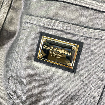 DOLCE&GABBANA ドルチェアンドガッバーナ メタリック GYJCCD Destroyed Denim Jeans ダメージ加工デニムパンツ ボトムス