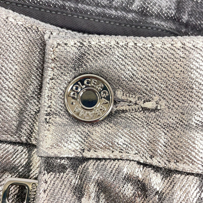 DOLCE&GABBANA ドルチェアンドガッバーナ メタリック GYJCCD Destroyed Denim Jeans ダメージ加工デニムパンツ ボトムス