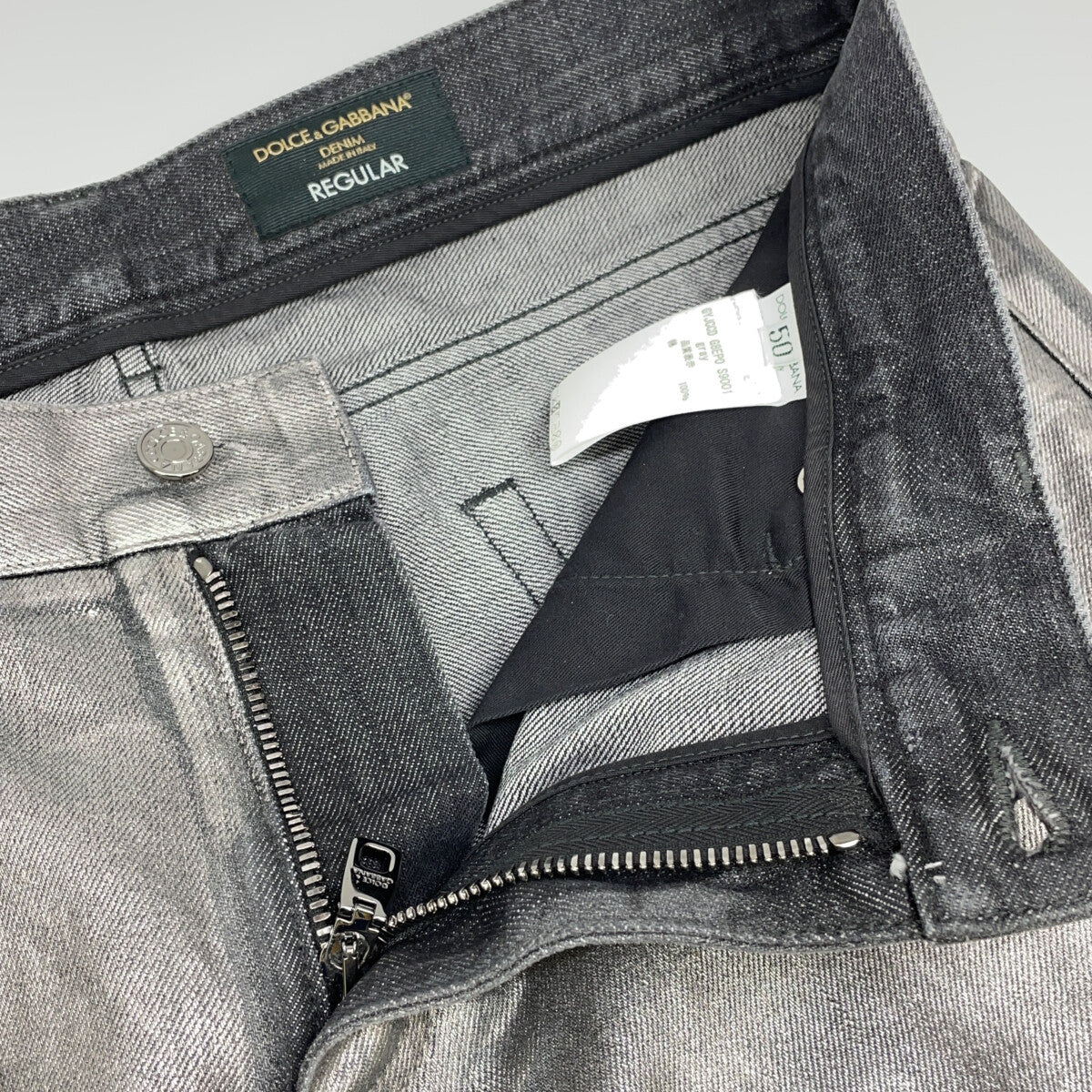 DOLCE&GABBANA ドルチェアンドガッバーナ メタリック GYJCCD Destroyed Denim Jeans ダメージ加工デニムパンツ ボトムス