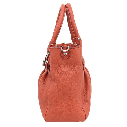 Salvatore Ferragamo Gancini 2WAY Shoulder Bag Handbag Women's Orange AS-21 7421 Handbag