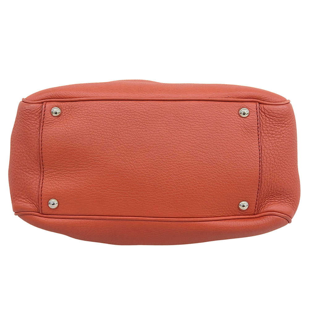 Salvatore Ferragamo Gancini 2WAY Shoulder Bag Handbag Women's Orange AS-21 7421 Handbag