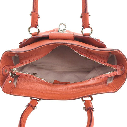 Salvatore Ferragamo Gancini 2WAY Shoulder Bag Handbag Women's Orange AS-21 7421 Handbag
