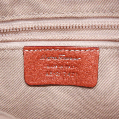 Salvatore Ferragamo Gancini 2WAY Shoulder Bag Handbag Women's Orange AS-21 7421 Handbag