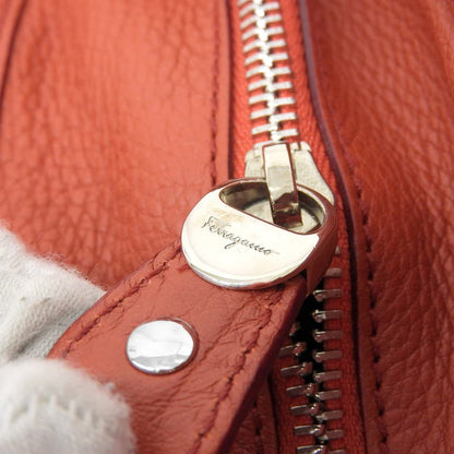 Salvatore Ferragamo Gancini 2WAY Shoulder Bag Handbag Women's Orange AS-21 7421 Handbag
