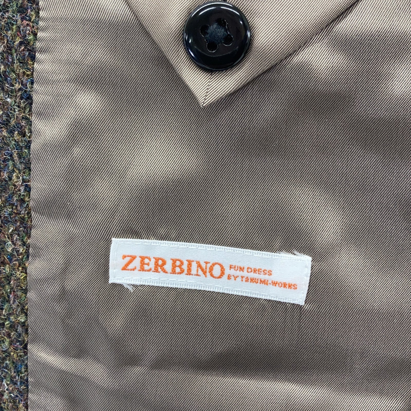 ZERBINO ゼルビーノ マルチカラー ウール ツイード 3Bジャケット ジャケット