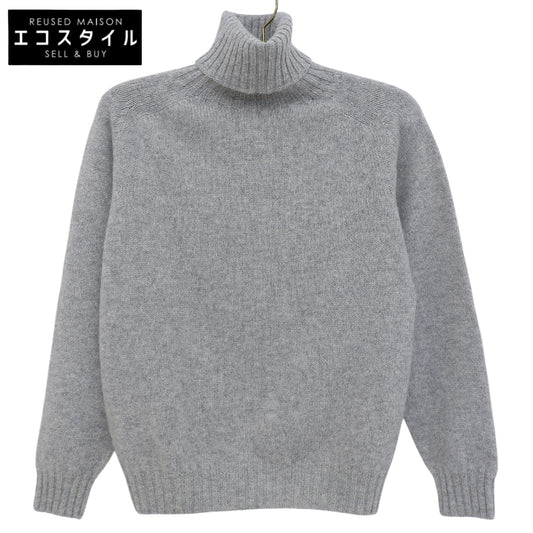 Excellent Condition Wool Turtleneck Knit Top Men's Gray 38 Top 38