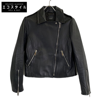 Max MaraWEEKEND Max Mara Weekend Black 544601996 Lambskin Double Rider's Jacket Jacket 38