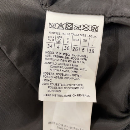 Max MaraWEEKEND Max Mara Weekend Black 544601996 Lambskin Double Rider's Jacket Jacket 38