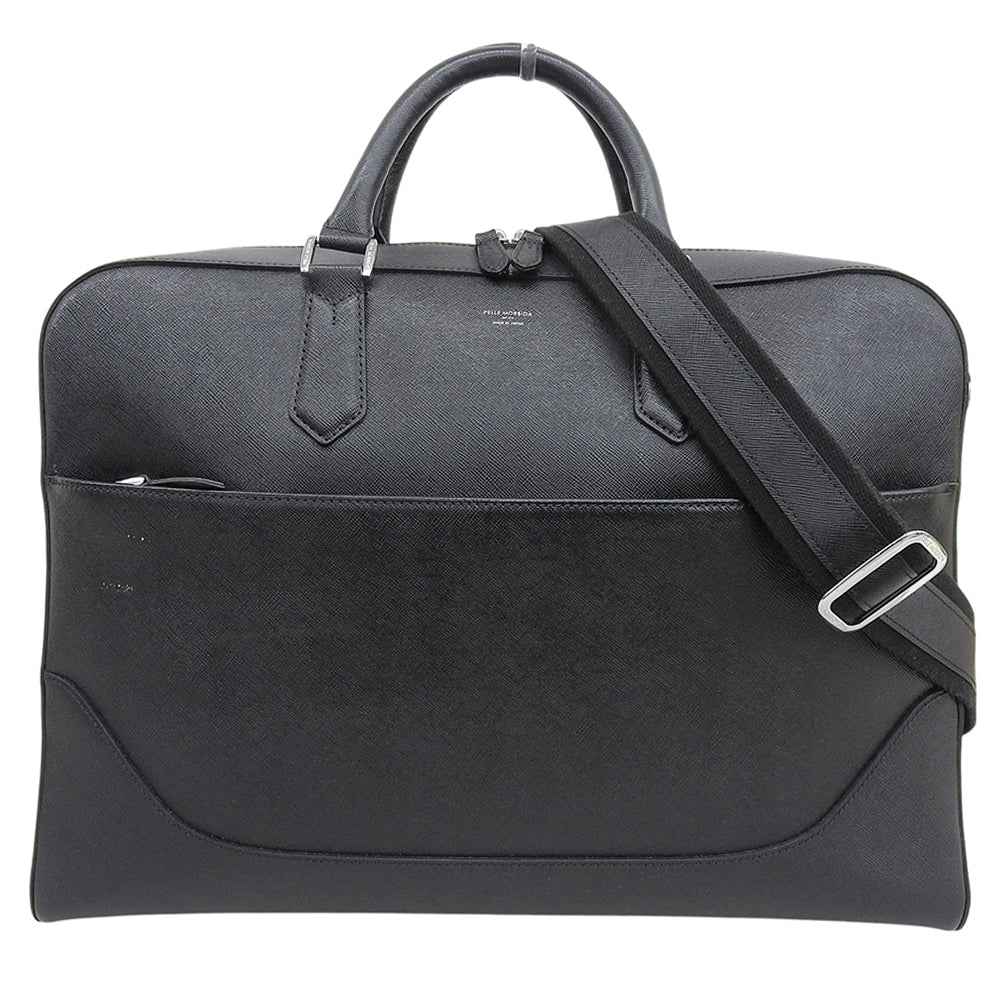 PELLE MORBIDA ペッレモルビダ ブリーフバッグ 1室 1ルーム 2WAY ビジネスバッグ ブリーフケース メンズ ブラック CA013B ビジネスバッグ ブリーフケース