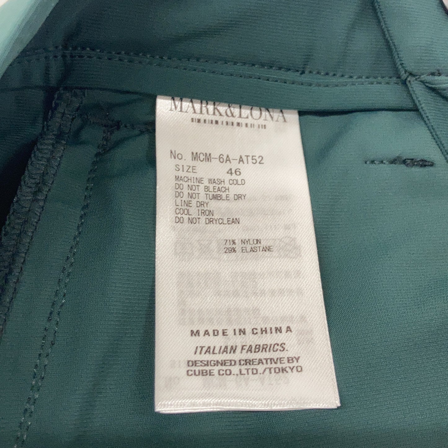 MARK&LONA Mark and Lona 26SS MCM-6A-AT52 Green Pants Bottoms