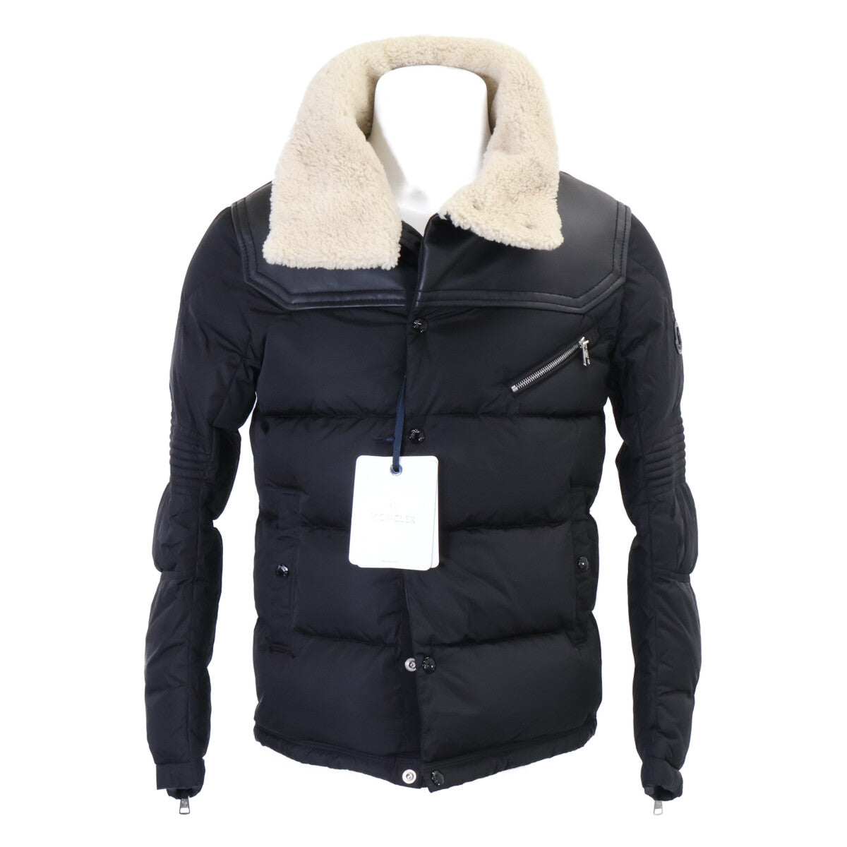 MONCLER モンクレール 新品同様 LEO シープスキン切替 ボア ダウンジャケット ジャケット