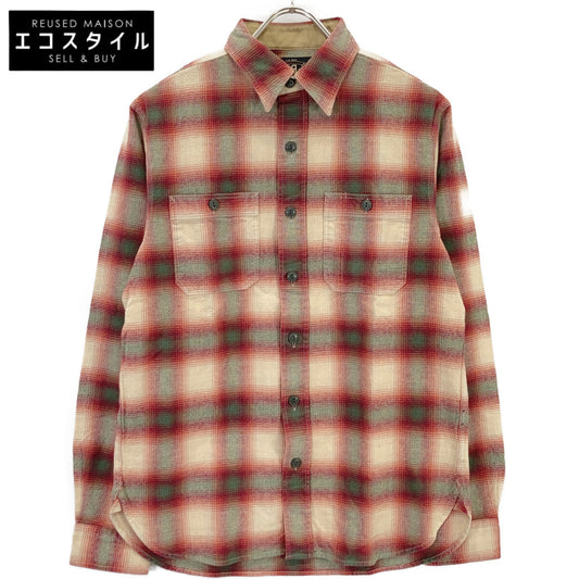 RRL Double RL 782567202001 Red Ombre Check Shirt Top