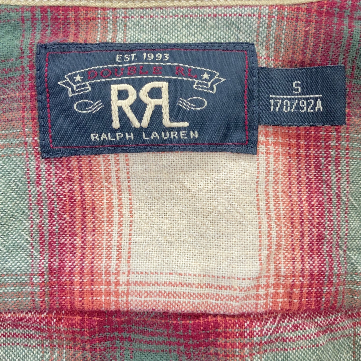 RRL ダブルアールエル 782567202001 レッド オンブレ チェックシャツ トップス