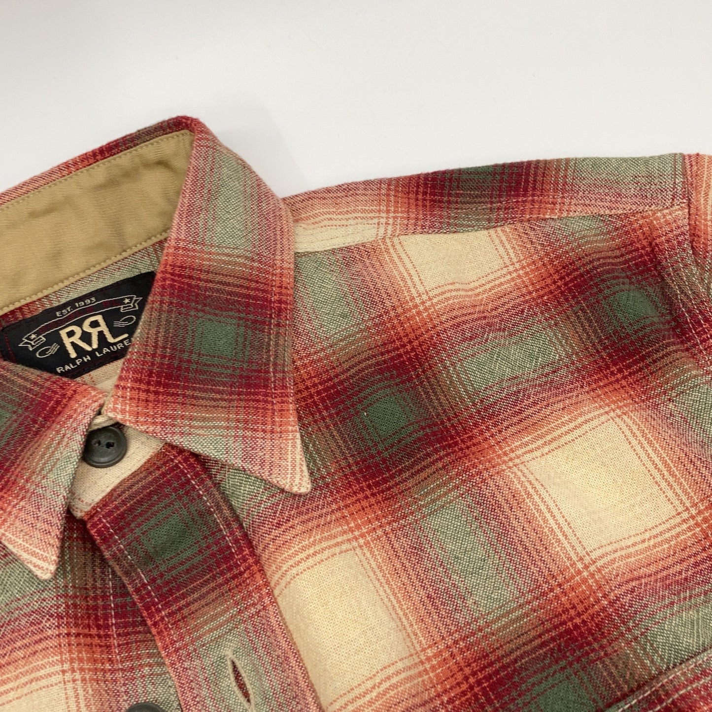 RRL ダブルアールエル 782567202001 レッド オンブレ チェックシャツ トップス