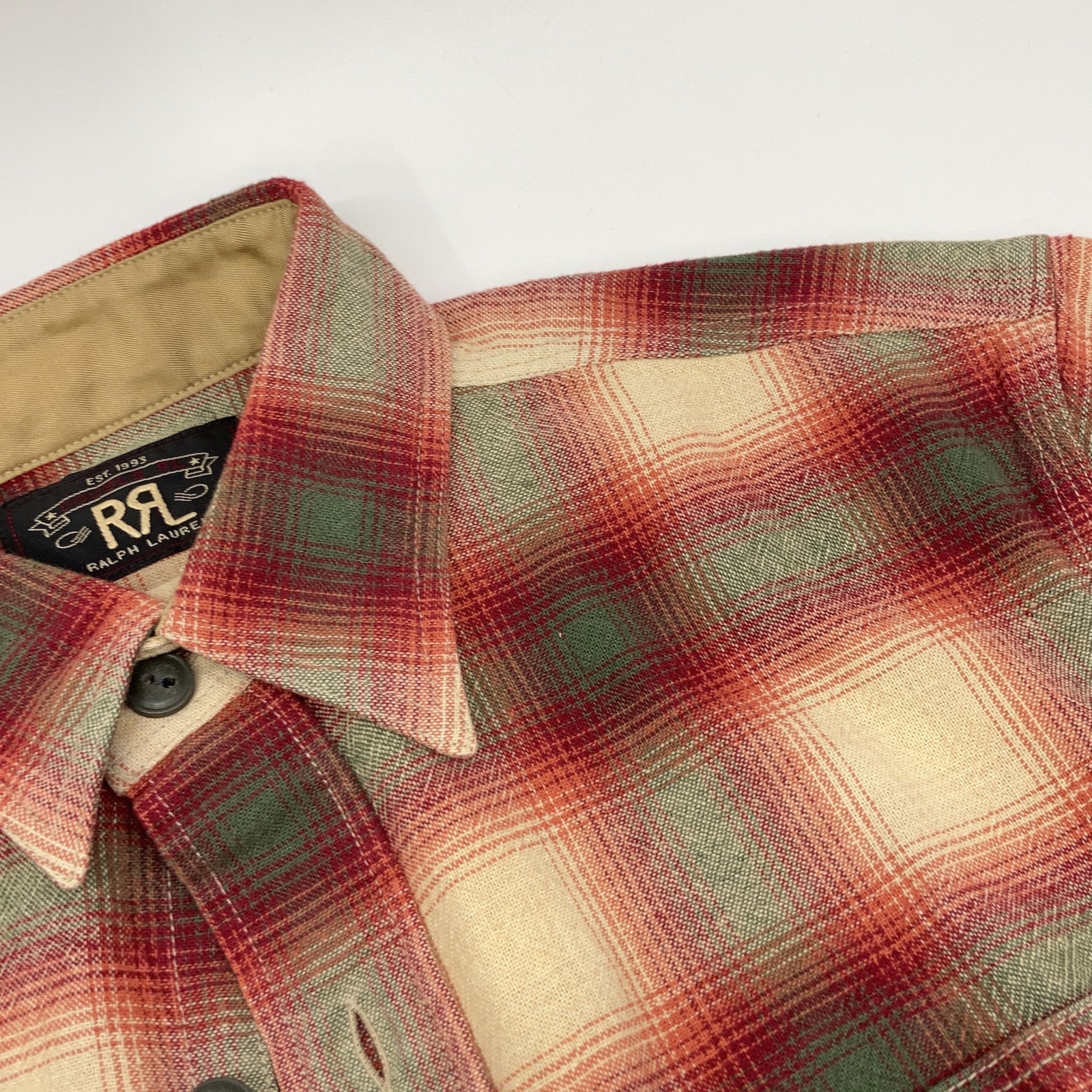 RRL ダブルアールエル 782567202001 レッド オンブレ チェックシャツ トップス