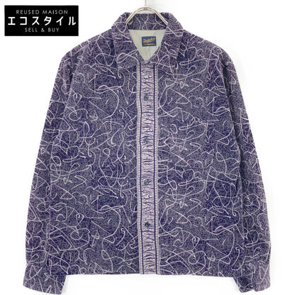 TENDERLOIN Purple All-Over Pattern Corduroy Long Sleeve Shirt Top