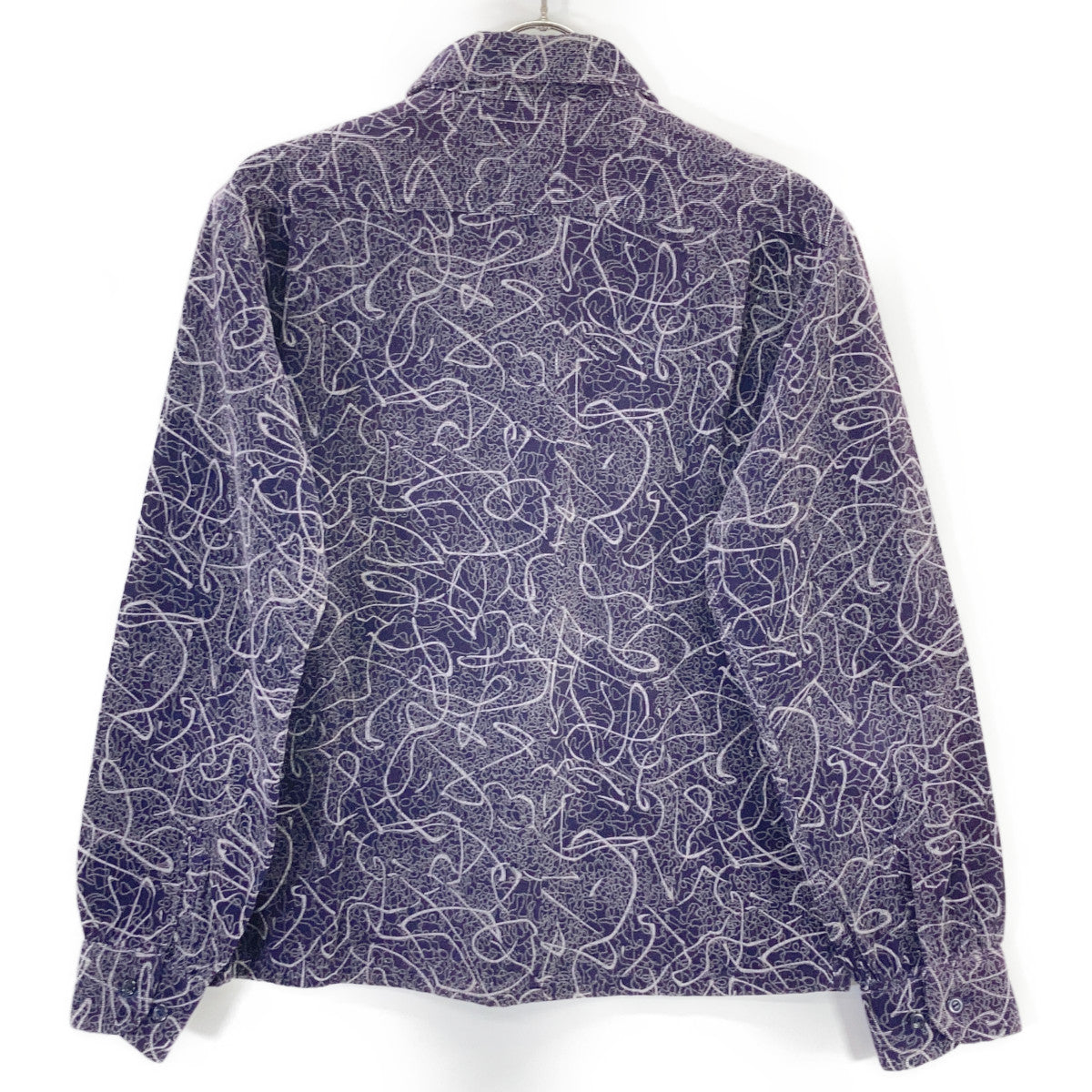 TENDERLOIN Purple All-Over Pattern Corduroy Long Sleeve Shirt Top