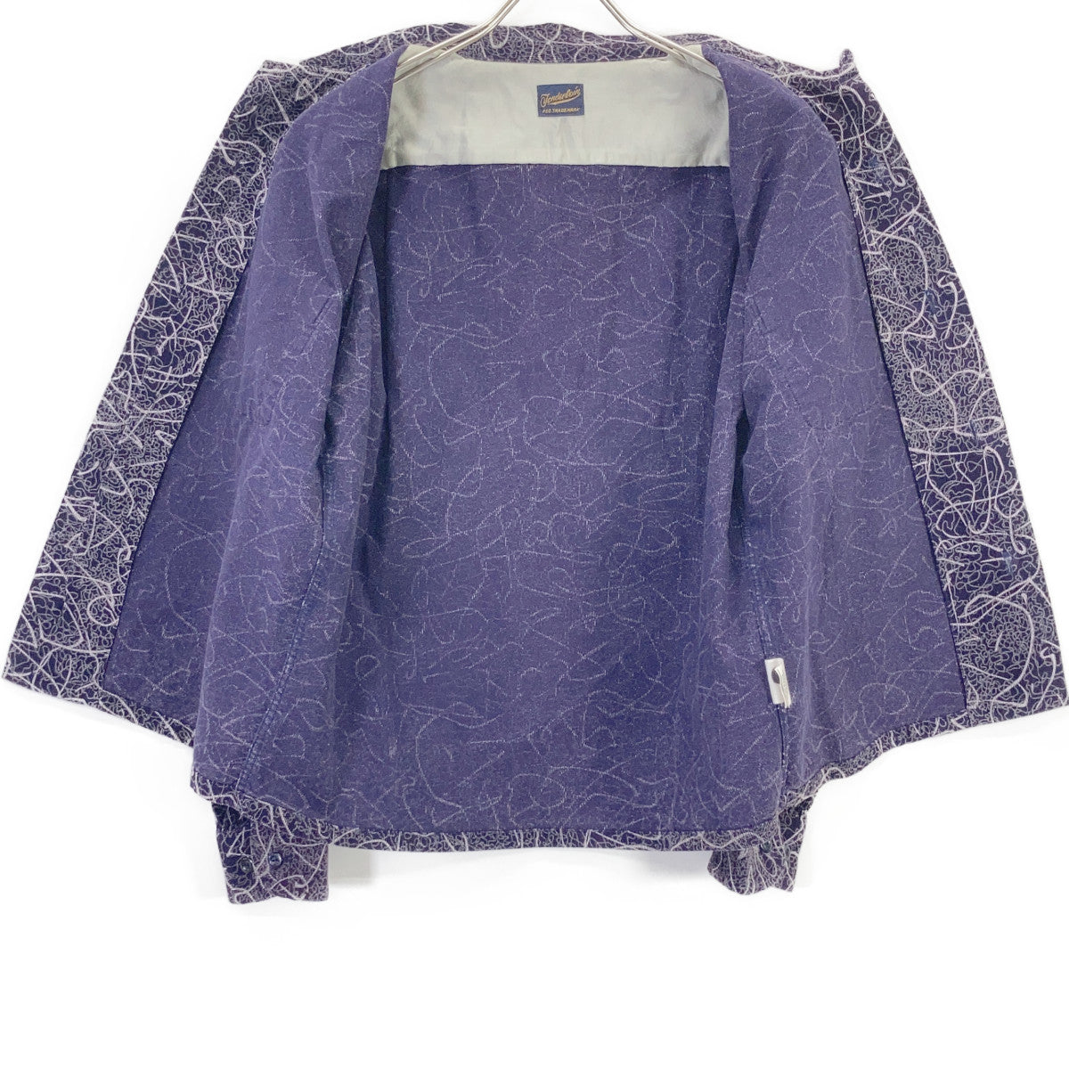 TENDERLOIN Purple All-Over Pattern Corduroy Long Sleeve Shirt Top