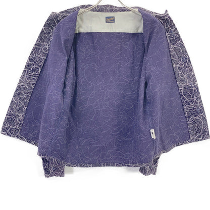 TENDERLOIN Purple All-Over Pattern Corduroy Long Sleeve Shirt Top