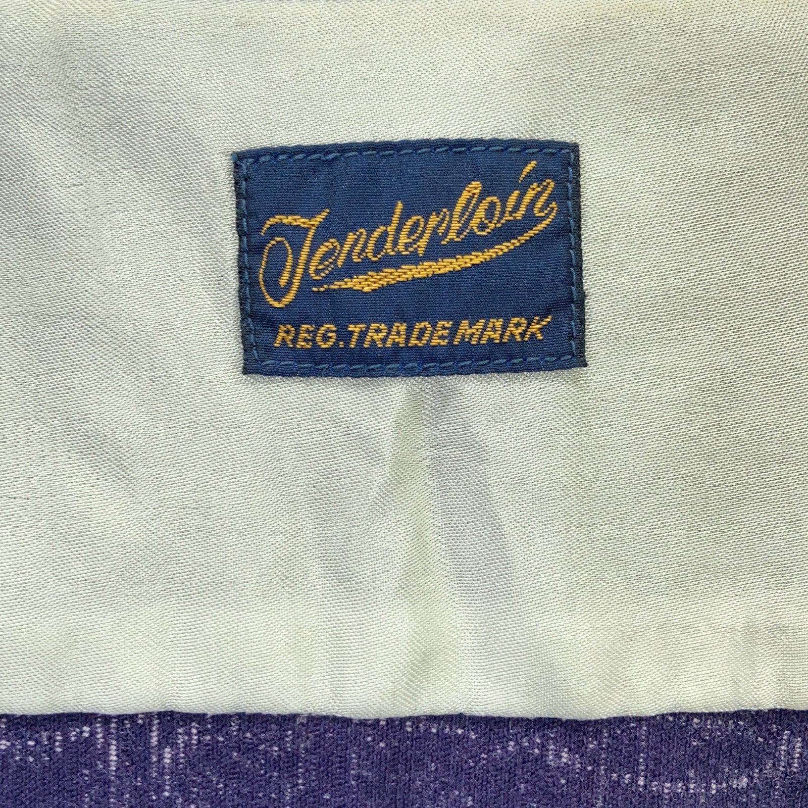 TENDERLOIN Purple All-Over Pattern Corduroy Long Sleeve Shirt Top