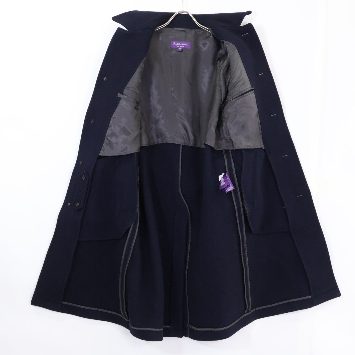 RalphLauren PURPLE LABEL ラルフローレン パープルレーベル 【美品/国内正規】カシミヤｘウール ベルト付 チェスター コート